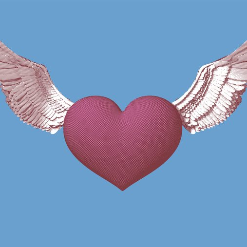 coeur avec des ailes